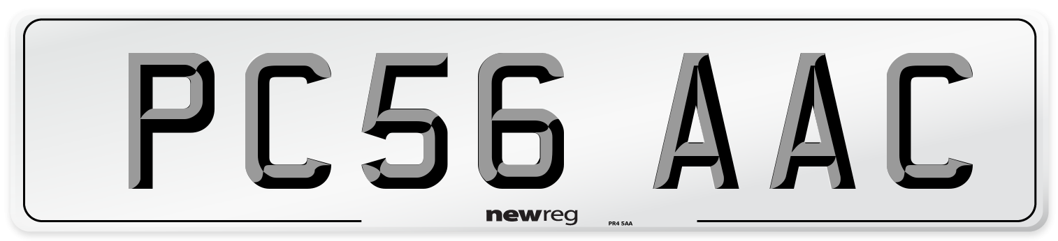 PC56 AAC Number Plate from New Reg